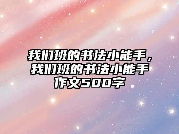 我們班的書法小能手，我們班的書法小能手作文500字