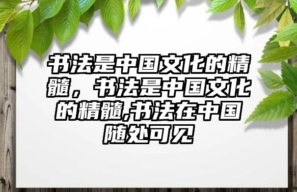 書法是中國文化的精髓，書法是中國文化的精髓,書法在中國隨處可見