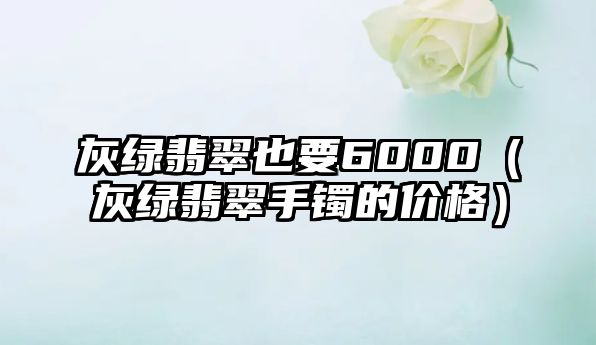 灰綠翡翠也要6000（灰綠翡翠手鐲的價(jià)格）