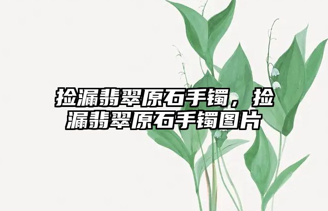 撿漏翡翠原石手鐲，撿漏翡翠原石手鐲圖片