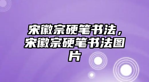 宋徽宗硬筆書法，宋徽宗硬筆書法圖片