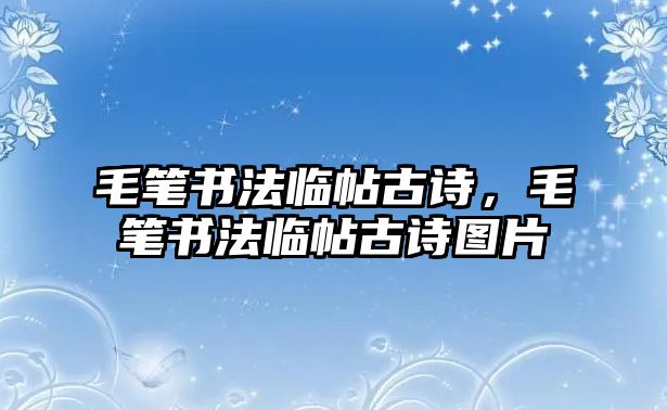 毛筆書法臨帖古詩，毛筆書法臨帖古詩圖片