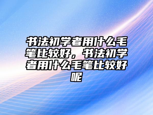 書法初學(xué)者用什么毛筆比較好，書法初學(xué)者用什么毛筆比較好呢