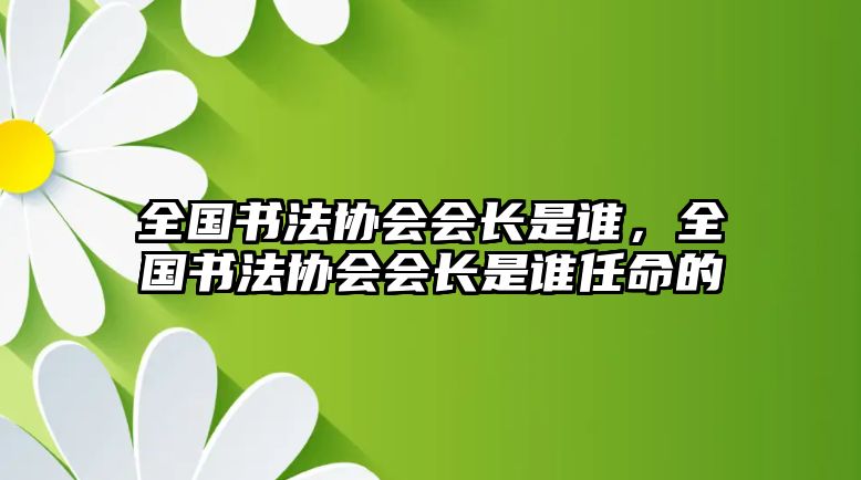 全國書法協(xié)會(huì)會(huì)長是誰，全國書法協(xié)會(huì)會(huì)長是誰任命的